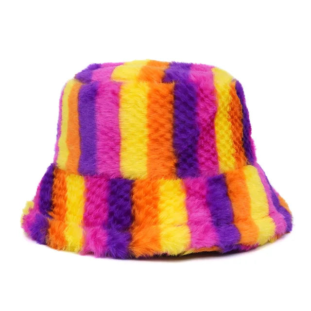 Panama Zebra Print Plush Velvet Hat