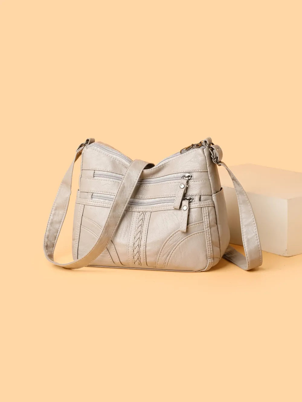 Sleek Leather Shoulder Bag - BAGMODA