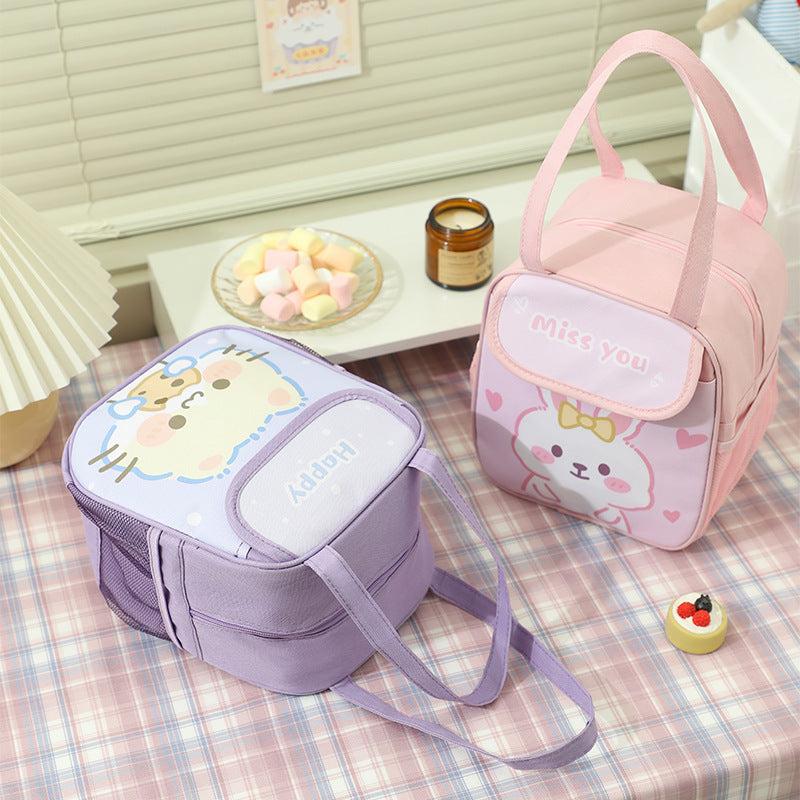 Original Portable Insulation With Meal Lunch Bag Pocket Hand Carrying