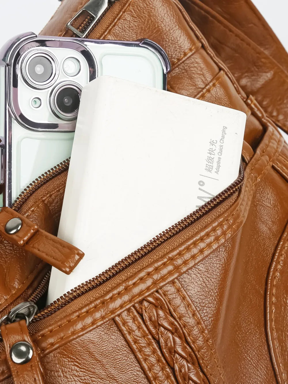 Sleek Leather Shoulder Bag - BAGMODA