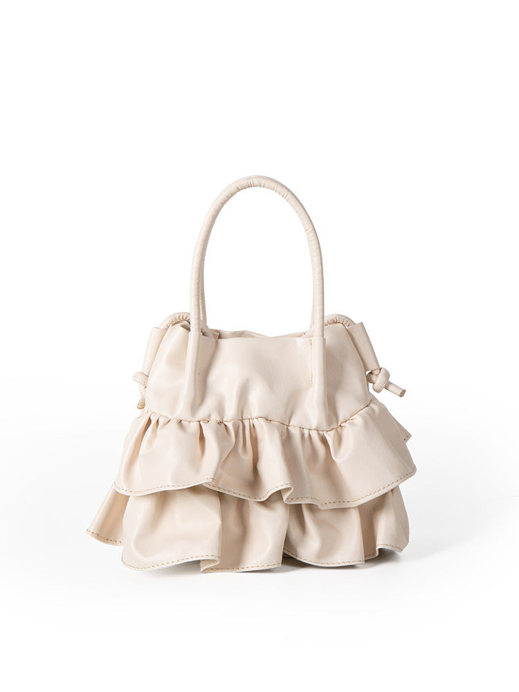 Pleated Ruffled Messenger Bag