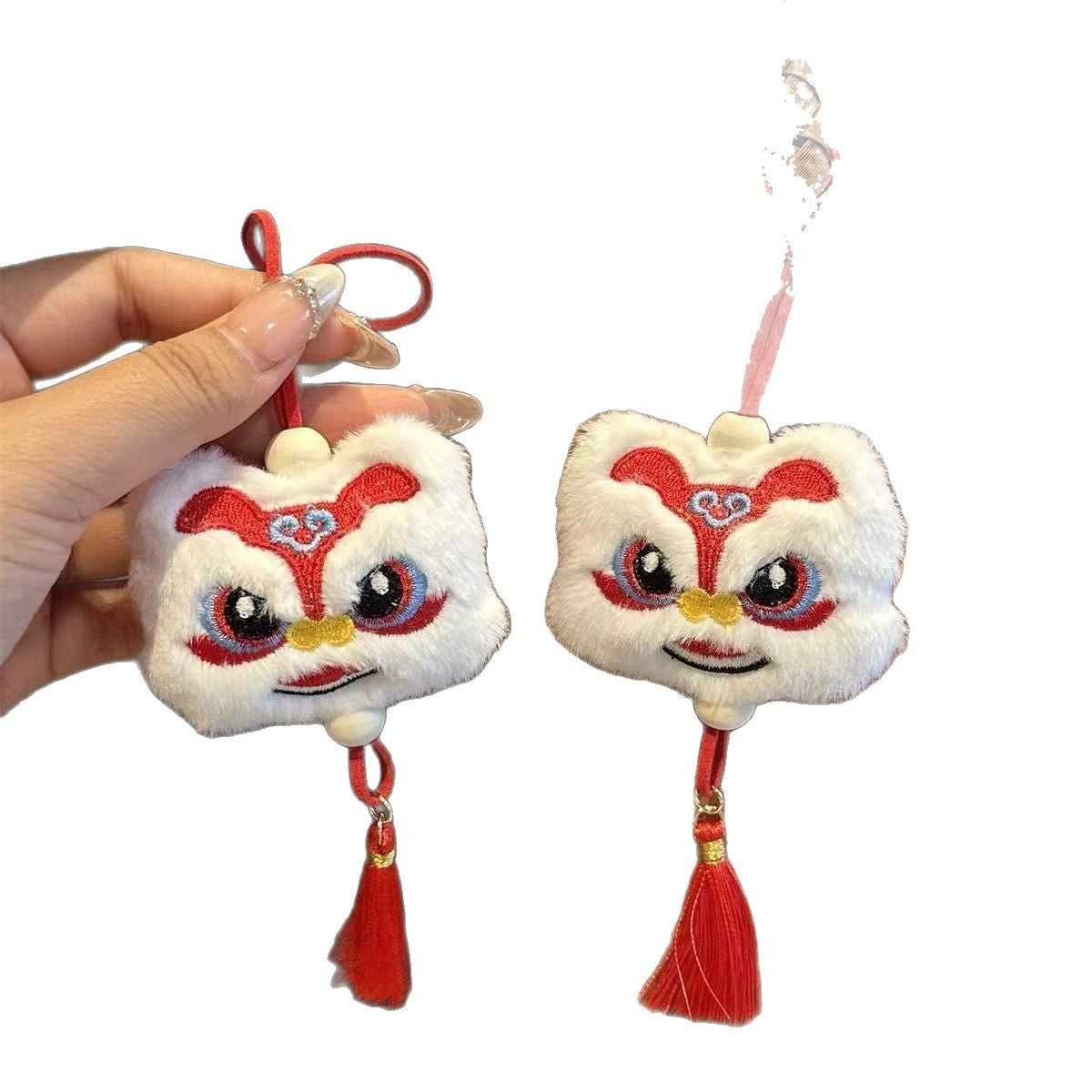 Chinese Style Plush Lion Tassel Ornament
