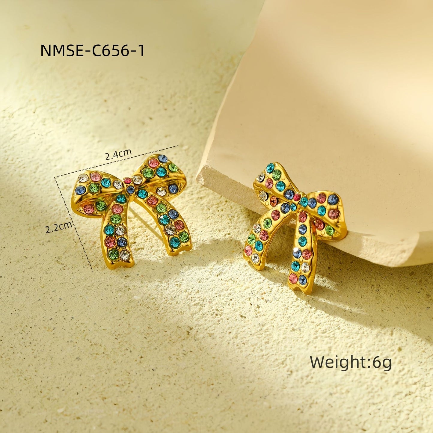 European And American Design Fashion Bowknot Earrings
