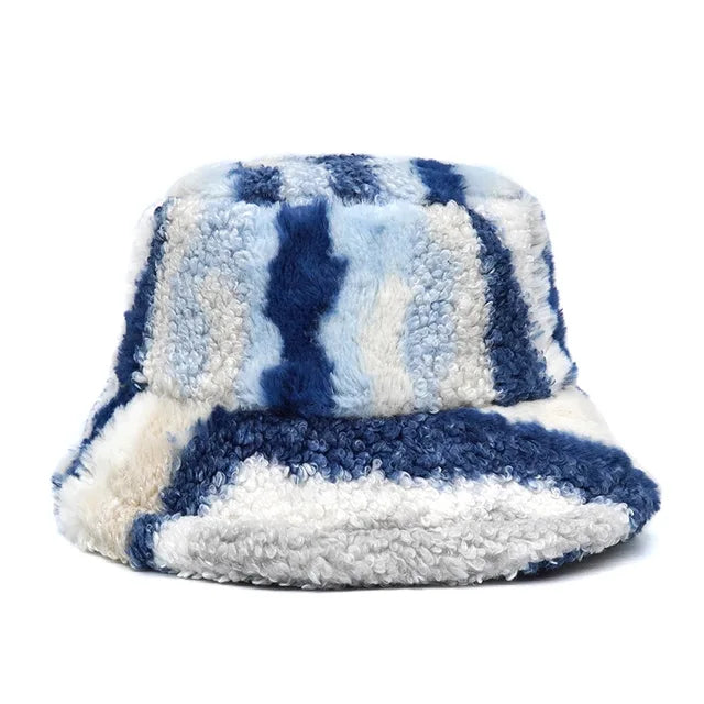 Panama Zebra Print Plush Velvet Hat