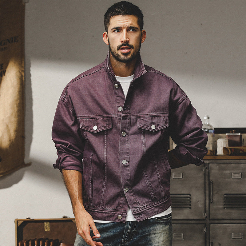 Chaqueta vaquera clásica americana vintage para hombre