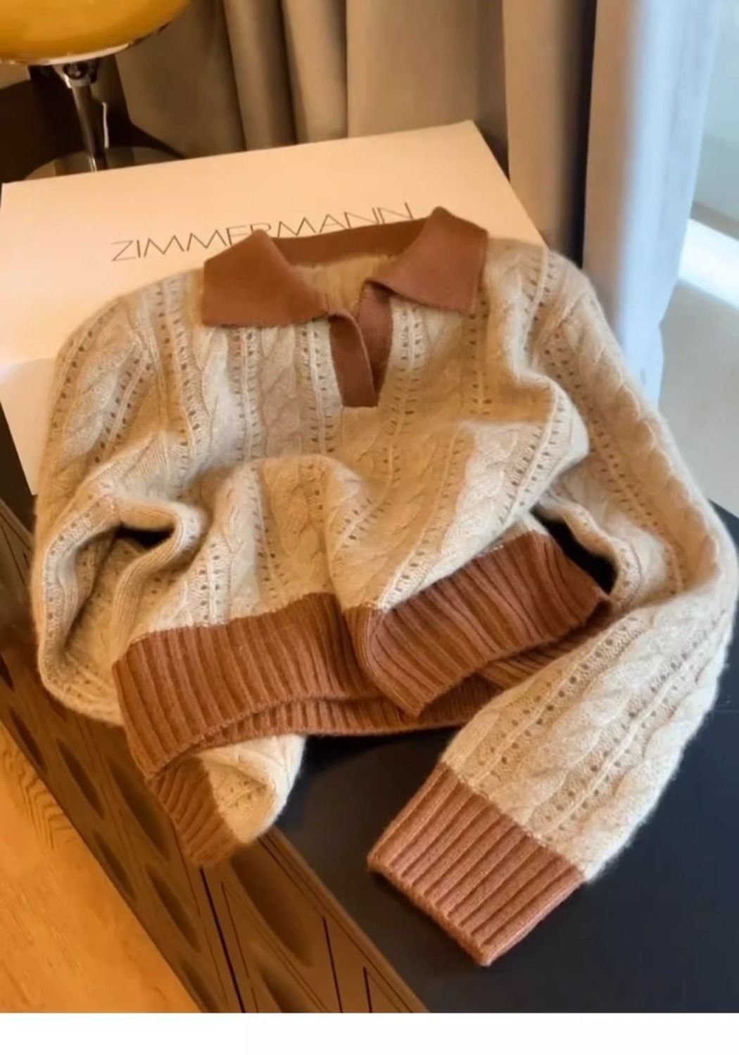 Retro Twist Knitwear For Women Inner Wear Base Soft And Lazy