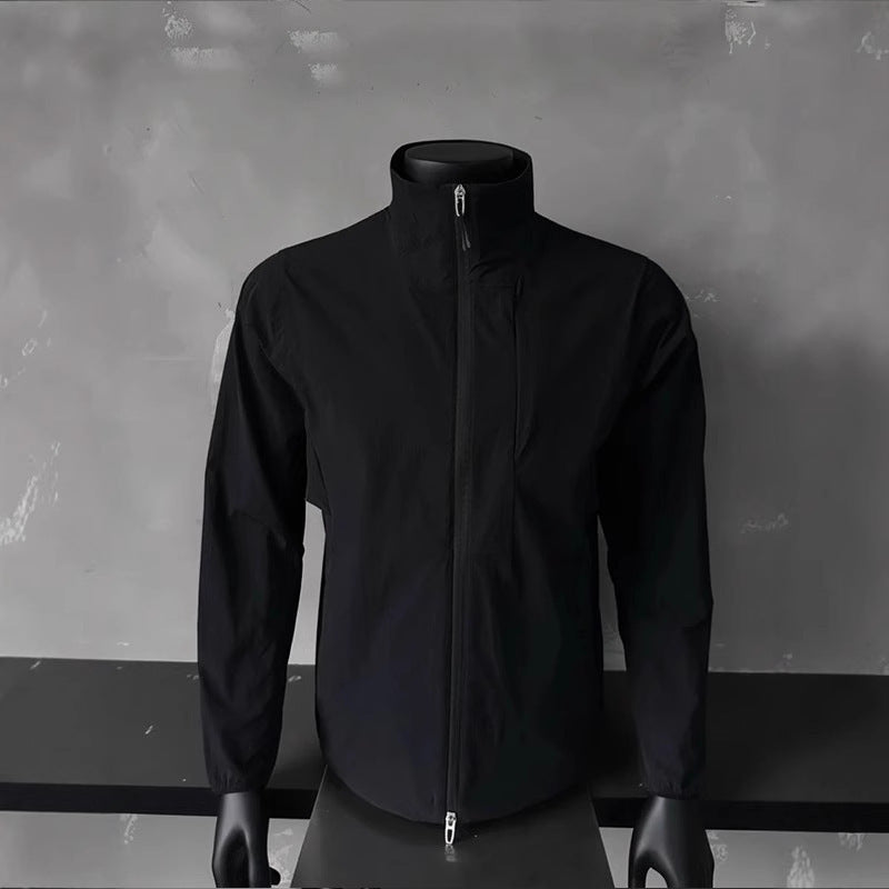 Ice-sensitive Quick-drying Thin Outdoor Short Sports Stand Collar Jacket Sun Protection Coat