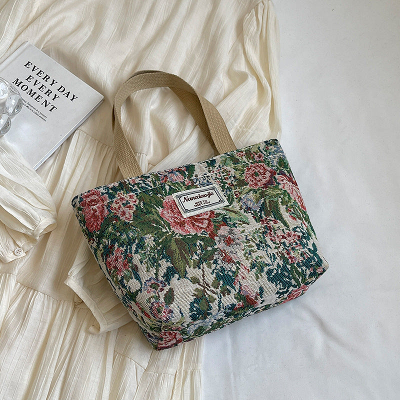 Schulterhandtasche aus Canvas mit großem Fassungsvermögen