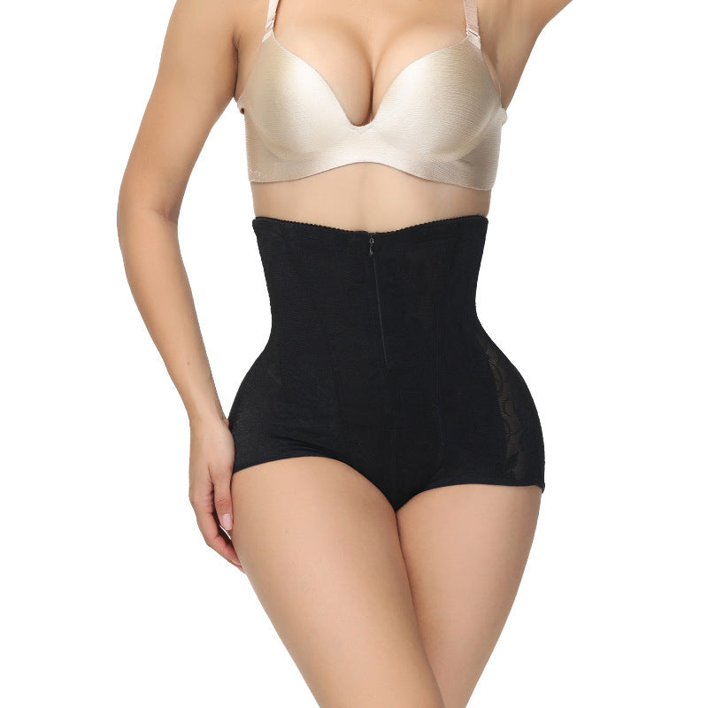 Atmungsaktive Shapewear mit hoher Taille und Bauchkontrolle aus Spitze