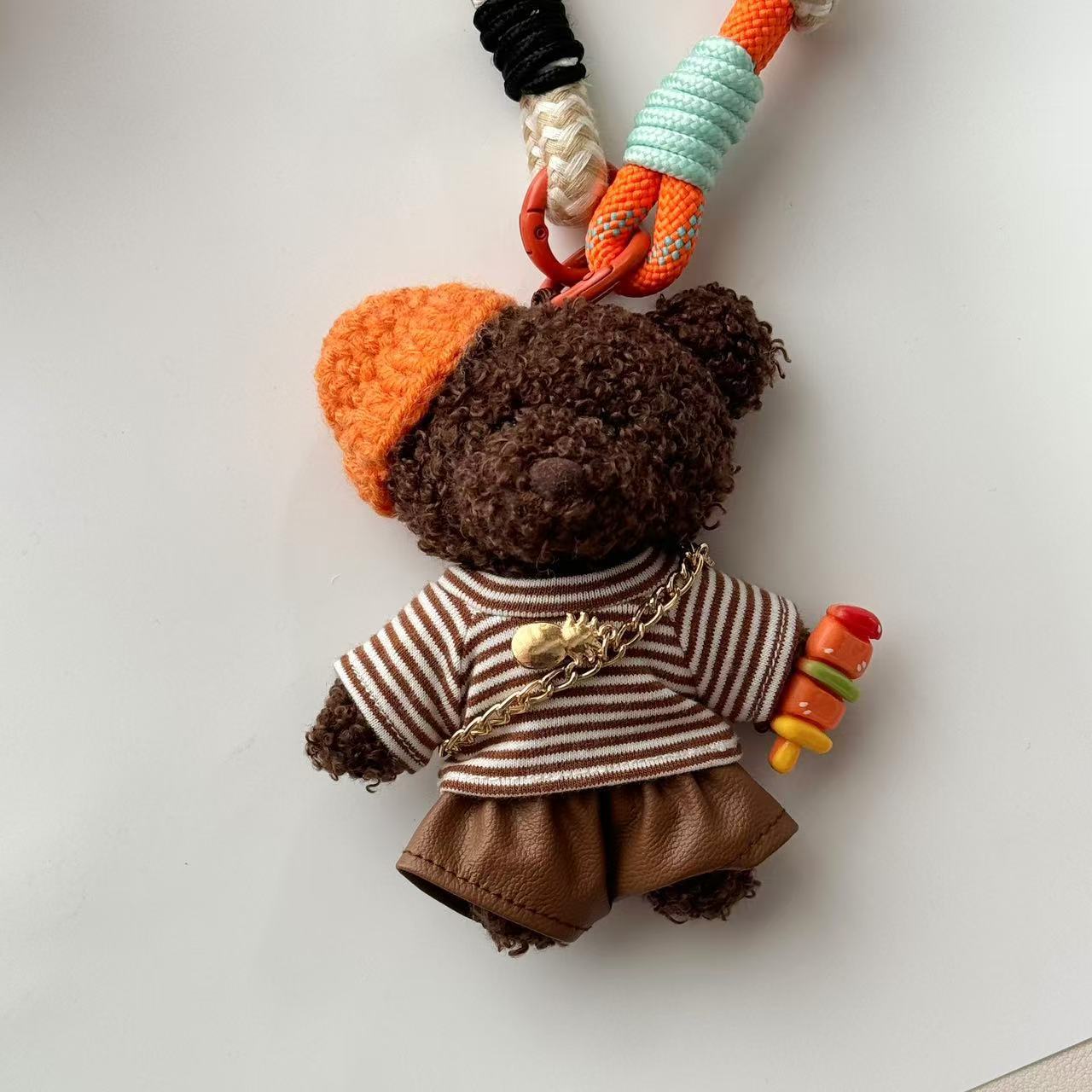 Fashion Personality Bear Plush Pendant Keychain