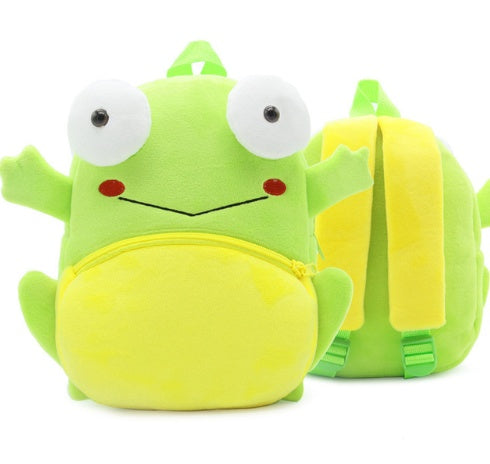Children School Backpack Cartoon Rainbow Design Soft Plush Material For Toddler Baby Girls Kindergarten Kids School Bags