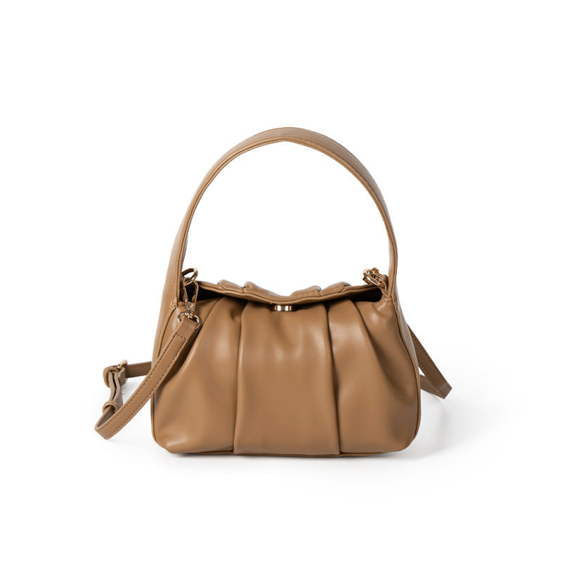 Crossbody Shoulder Bag Fashion Advanced Texture Pleated Portable Cloud Bag
