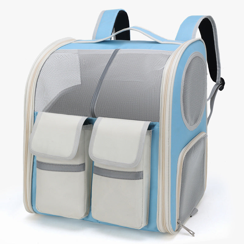 Pet Trolley Bag Cat Bag Large Capacity Portable Breathable Backpack