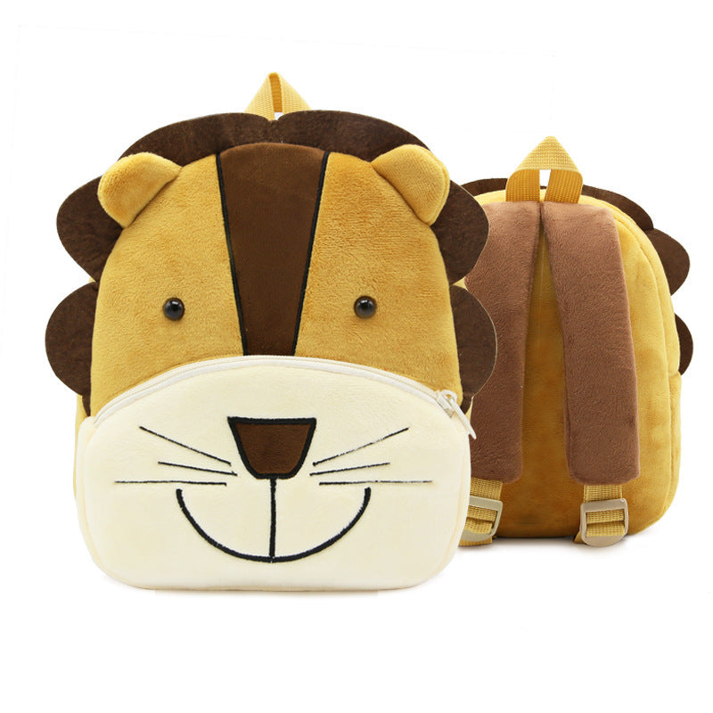 Children School Backpack Cartoon Rainbow Design Soft Plush Material For Toddler Baby Girls Kindergarten Kids School Bags