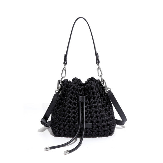 Hand-woven Windmill Knot Bucket Bag