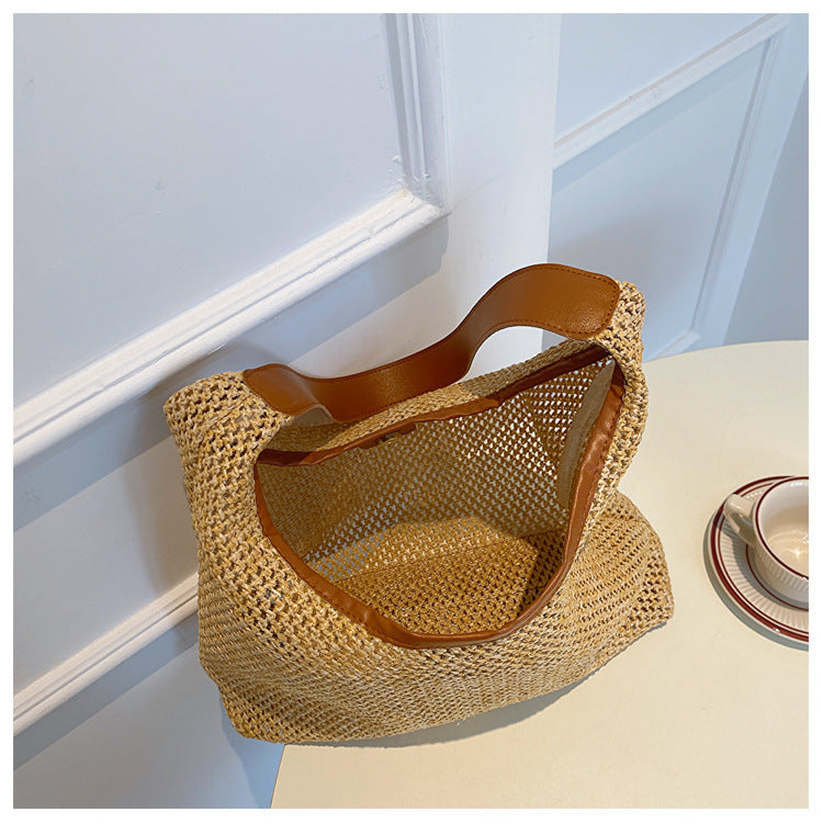 Casual Retro Tote Straw