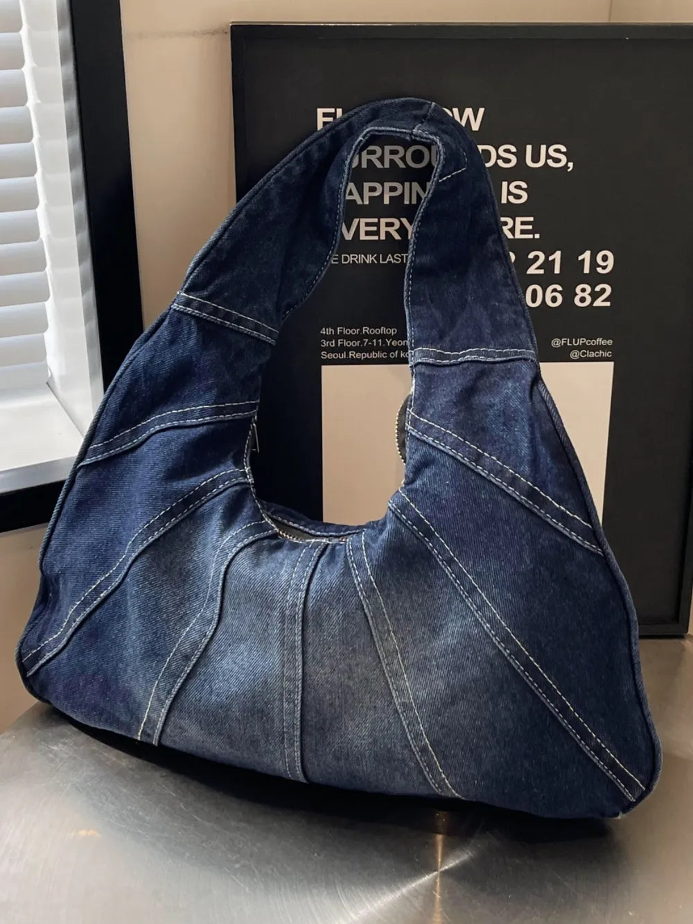DenimCrescent Chic Bag - BAGMODA