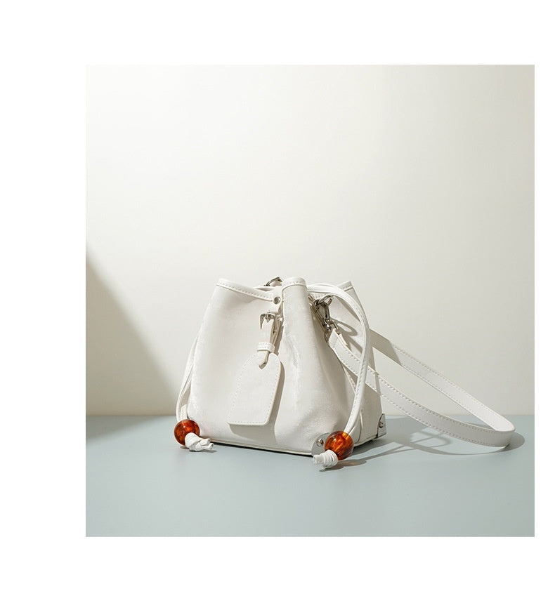 Satin Leather Shoulder Crossbody