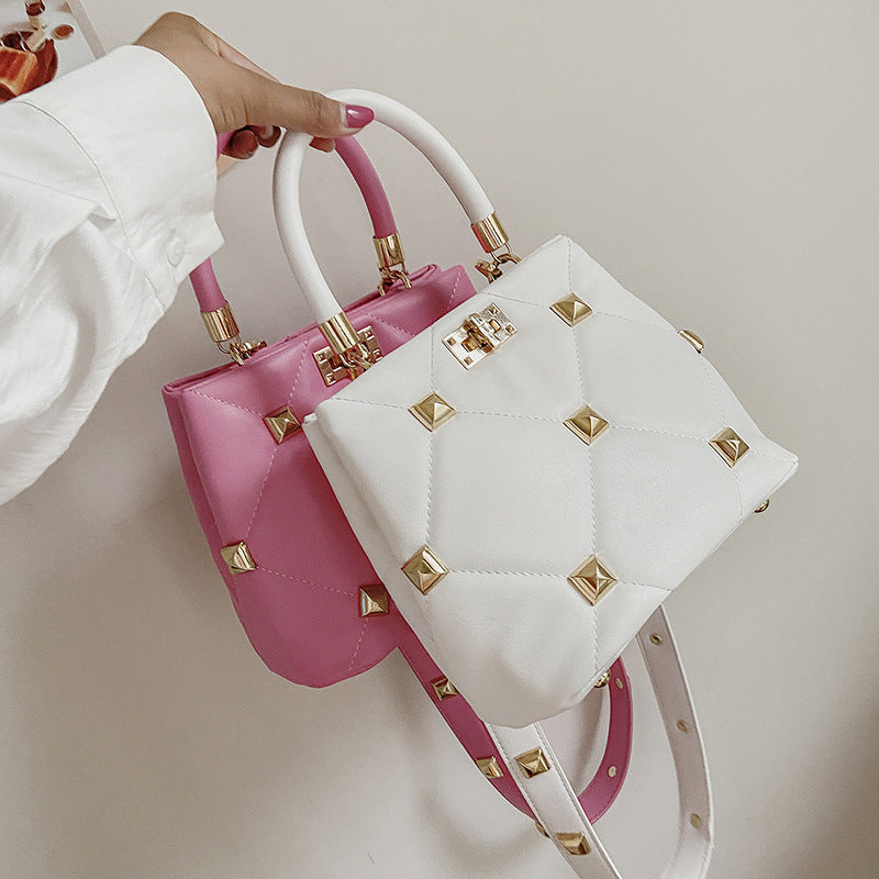 RivetGlow Vertical Bucket Bag