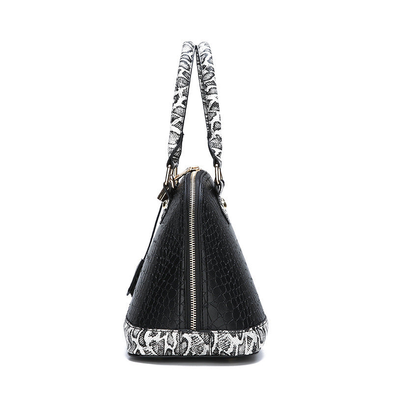 Snakeskin Fashion Portable Straddle Shell Bag Lady's Bag