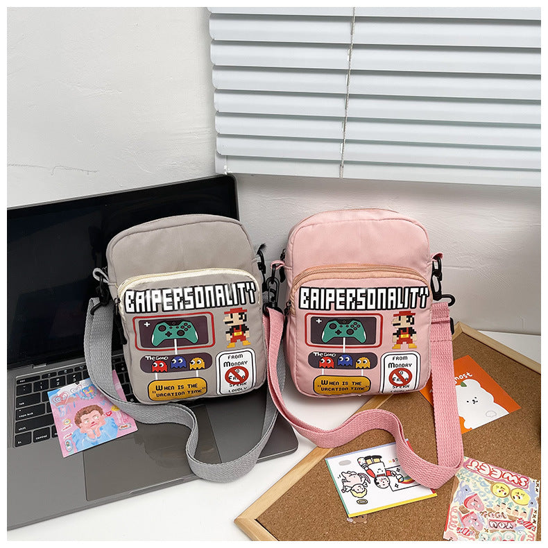 Bolso pequeño, nuevo y moderno, para teléfono móvil de chicas estudiantes, estilo japonés, pequeño, fresco, tipo mensajero, pan suave.