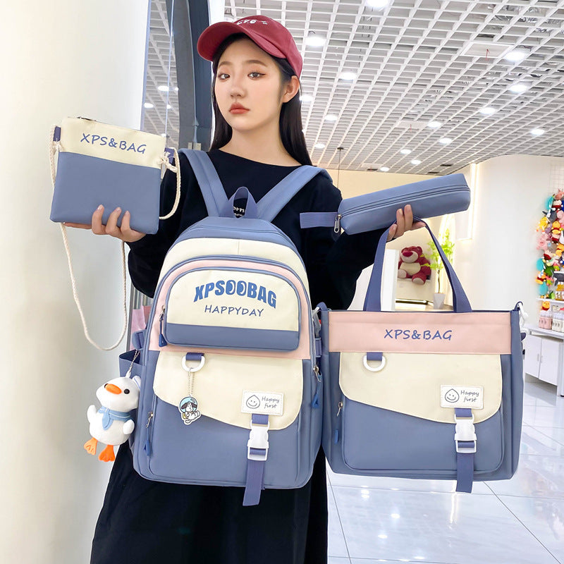 Four-piece Ins Schoolbag