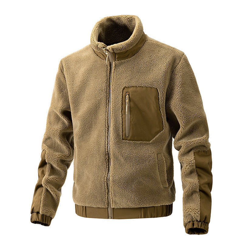 Berber Fleece Coat Men's Autumn And Winter Stand Collar