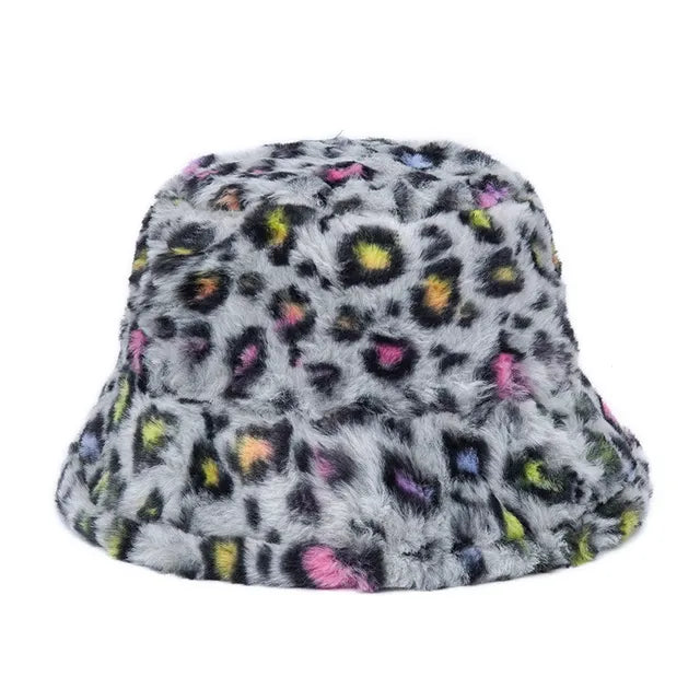 Panama Zebra Print Plush Velvet Hat