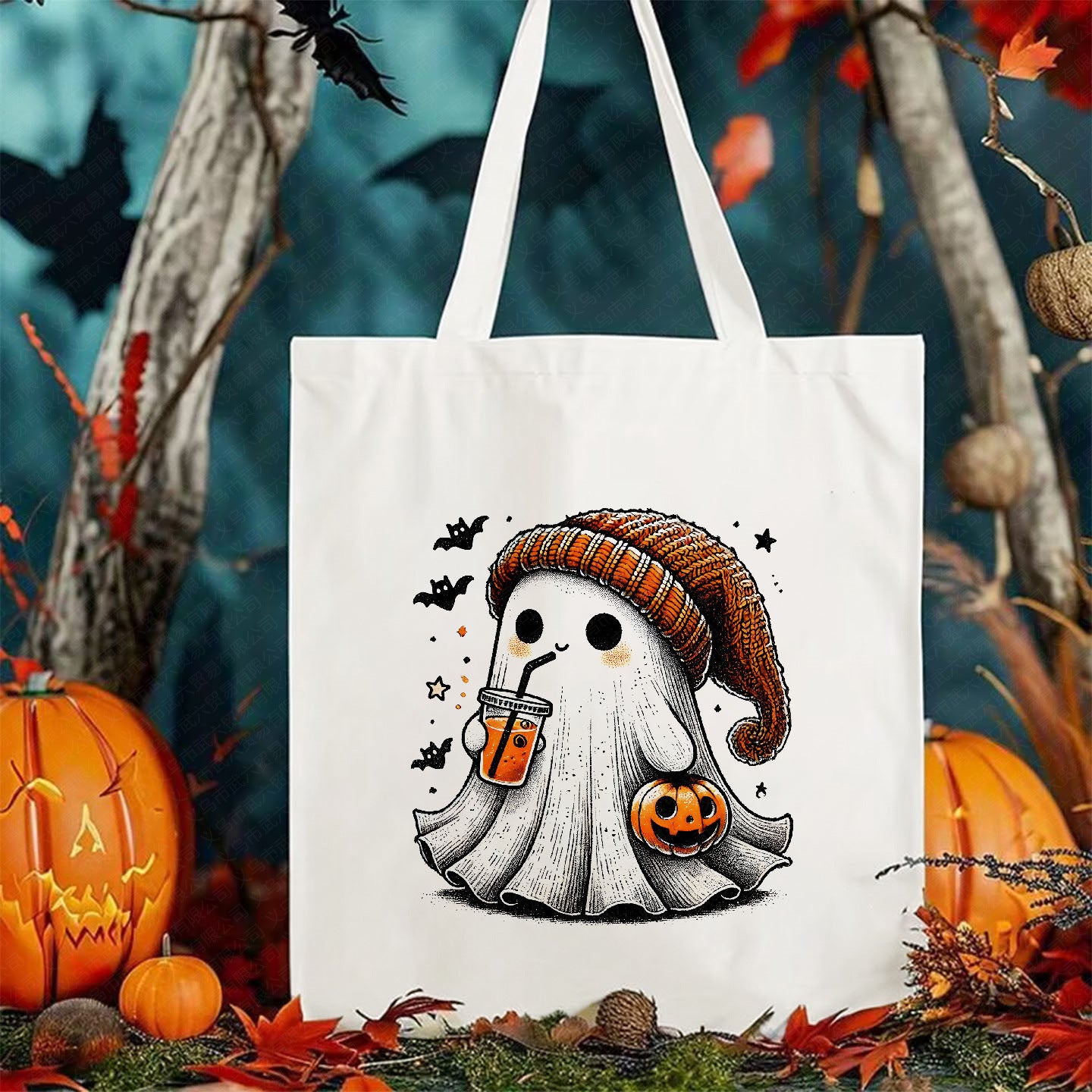 Halloween Printed Canvas Bag Shoulder Bag