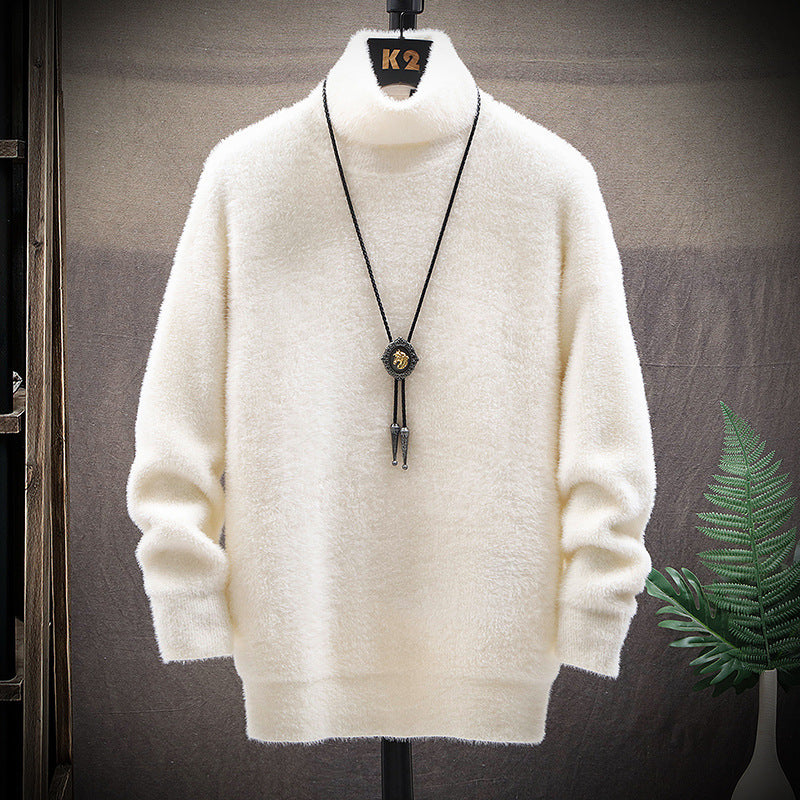 Mink High Collar Sweater Men's Undercoat