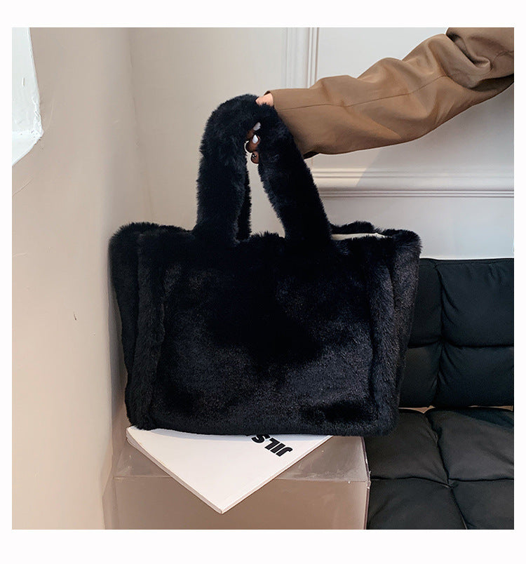 Wintertaschen Kette Plüsch Totes Bag