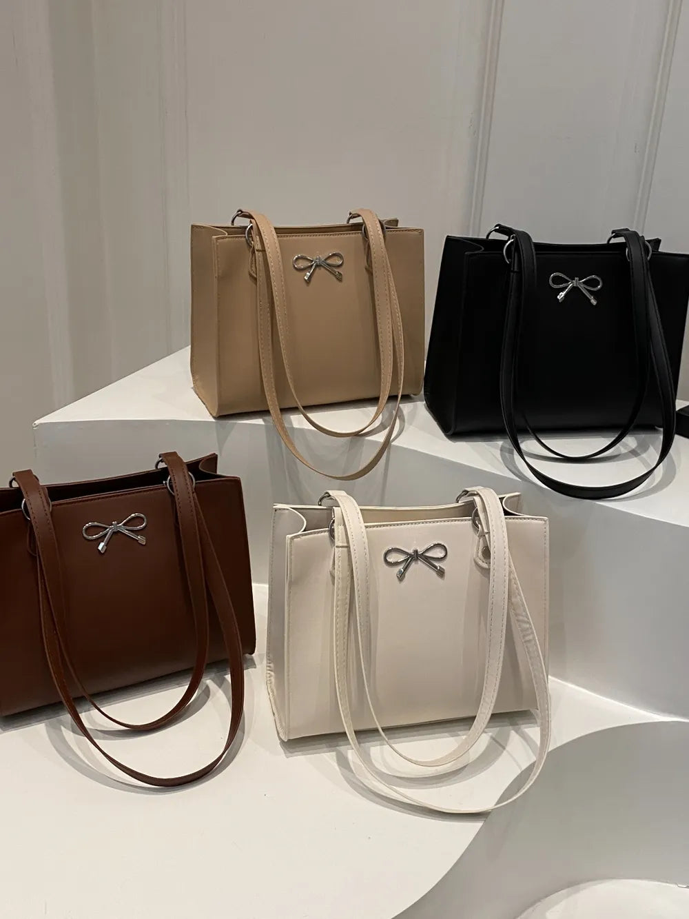 Charming Bow Leather Bag - BAGMODA