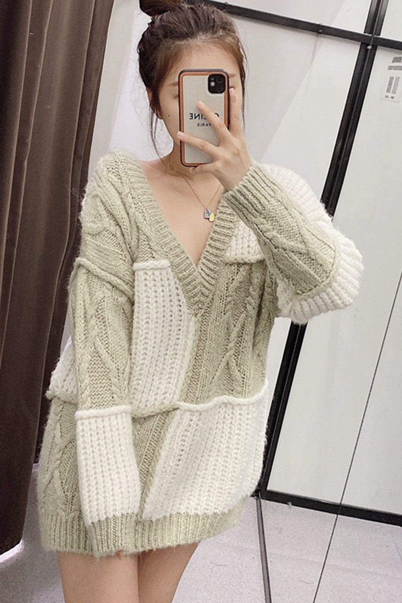 Women's V-neck Sweater Knitwear