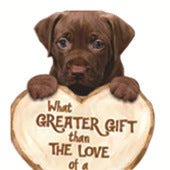 Love Dog Acrylic Key Ring Pendant