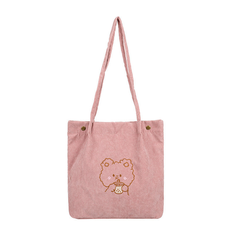 Cute Velvet Embroidery Bag