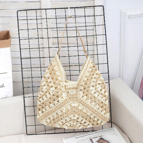 SunnyVibe Woven Square Tote - BAGMODA