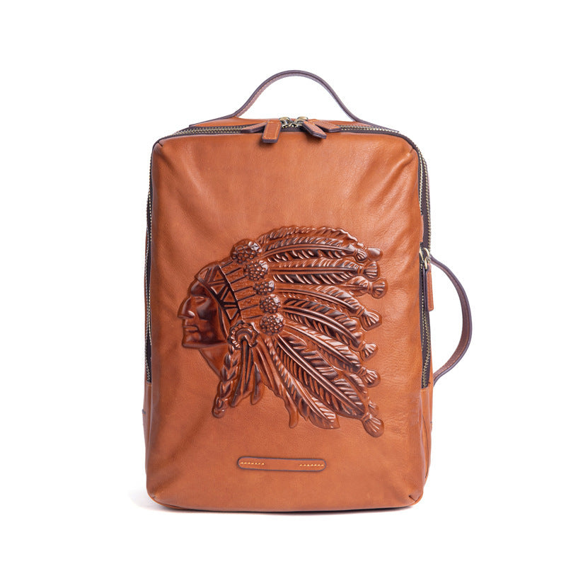 HeritageCraft Genuine Cowhide Backpack