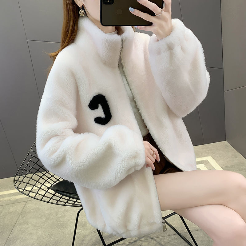 Fleece Lined Padded Warm Keeping Polar Fleece Cardigan Coat Outerwear