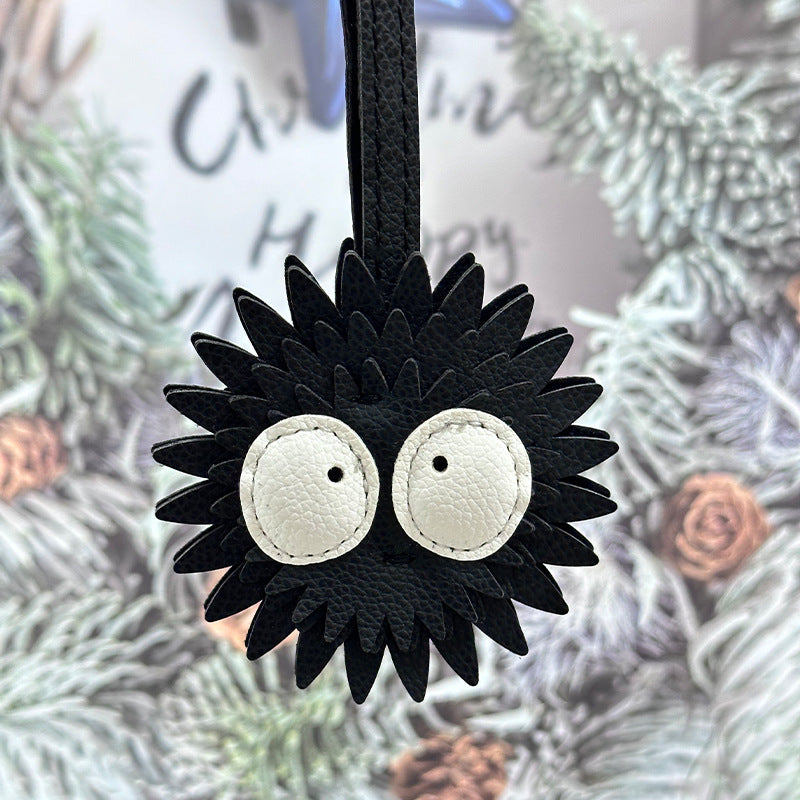 Black Briquette Pendant Funny Cute Rope Pendant Lanyard