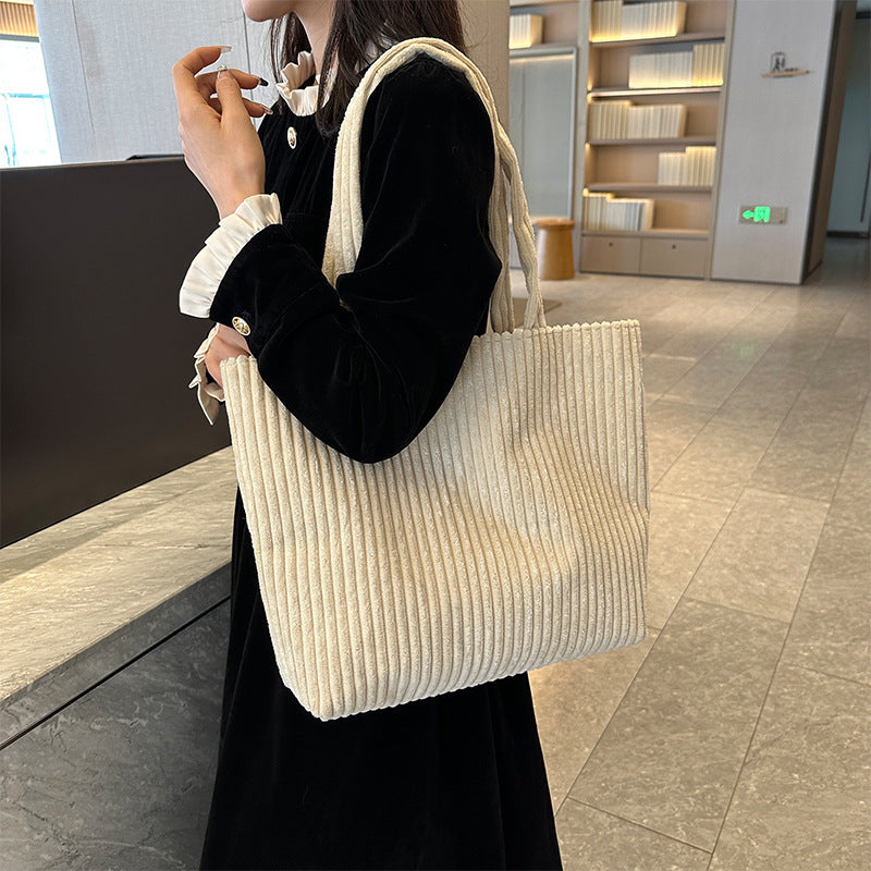 Retro Corduroy Shoulder Bag
