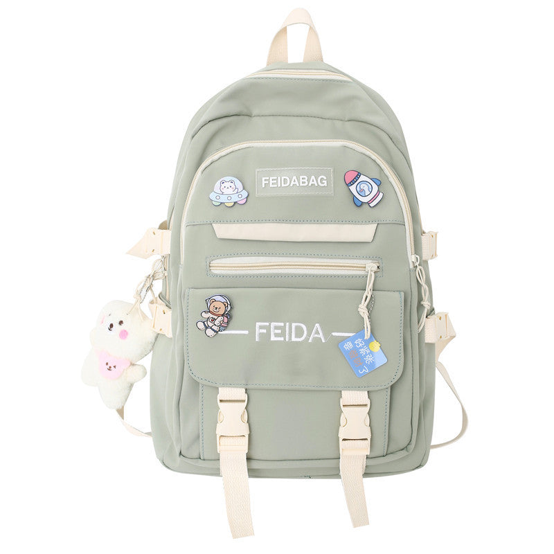 Elegant Mori Leisure Backpack Large Capacity Early High School Student Schoolbag