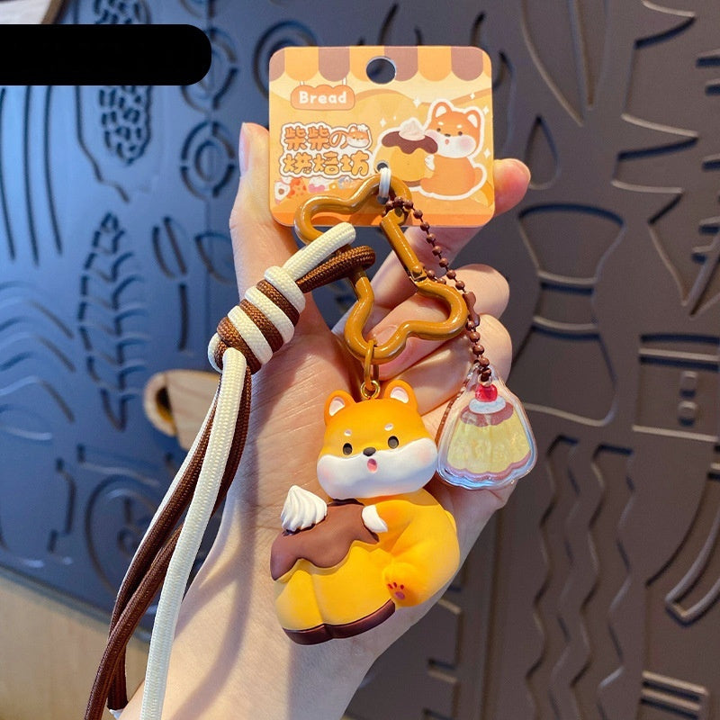 Cute Pet Shiba Inu Baking Series Keychain