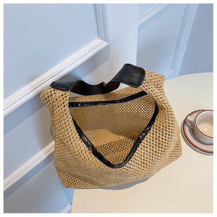 Casual Retro Tote Straw