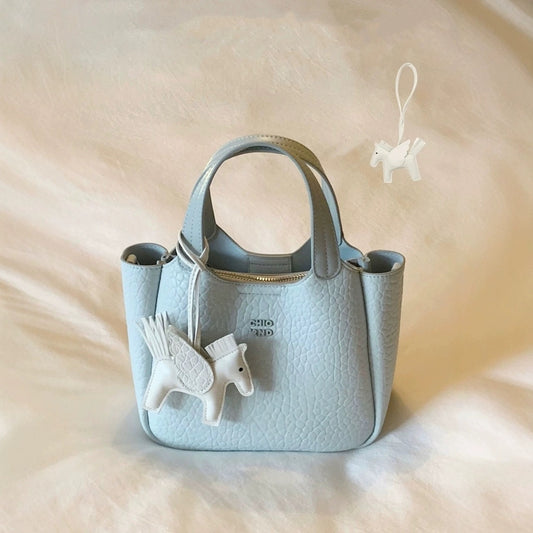 Light Blue Commuter Shoulder Messenger Bag