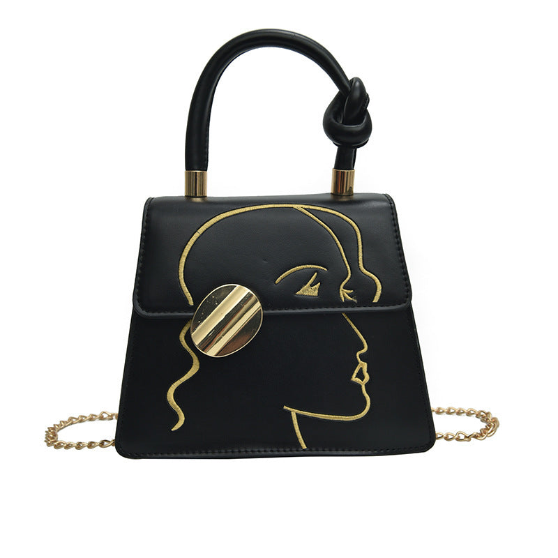 Female Bag, Portable Messenger Bag, Western Style Chain Shoulder Bag