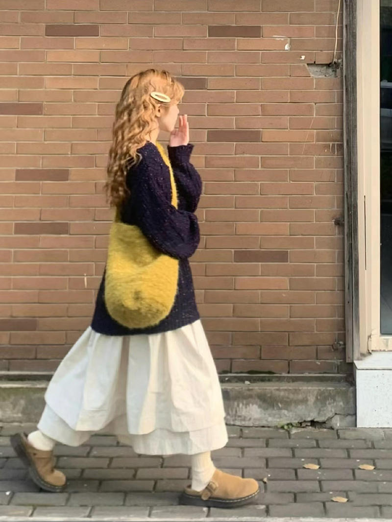 Fur Large-capacity Bucket Shoulder Bag