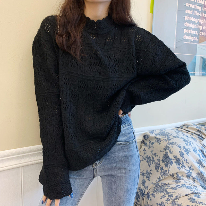 Knit Women Loose-fitting Sweater