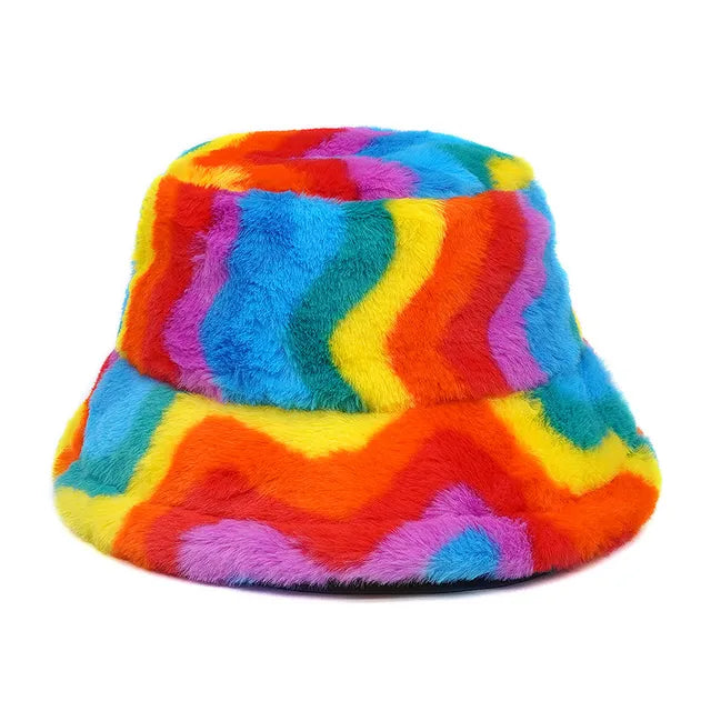 Panama Zebra Print Plush Velvet Hat