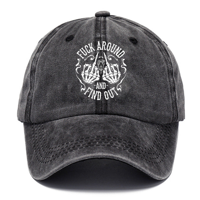 Washed Cotton Printed Old Dad Hat Men's Retro