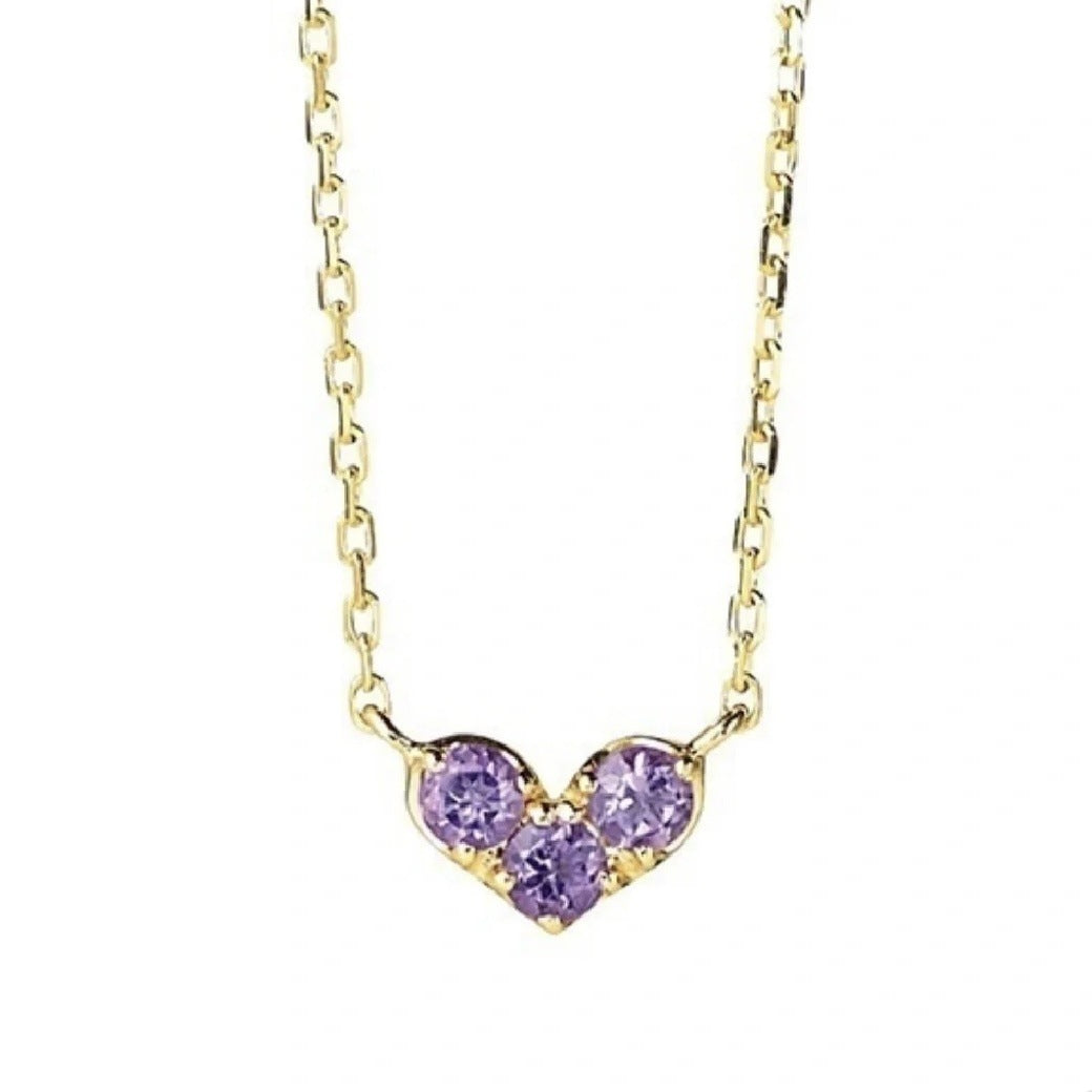 Collar con piedras de nacimiento de amor de enero a diciembre (Nicho)